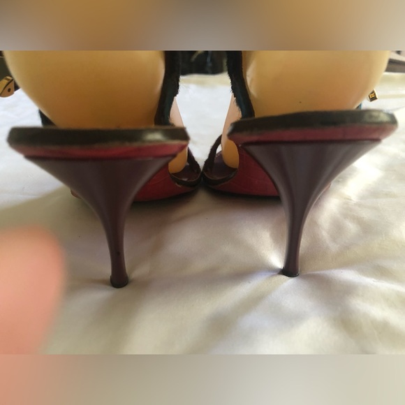 Louis Vuitton Crocodile Embossed Suede Multi Colored Leather Shoes Size 40 - Picture 7 of 16